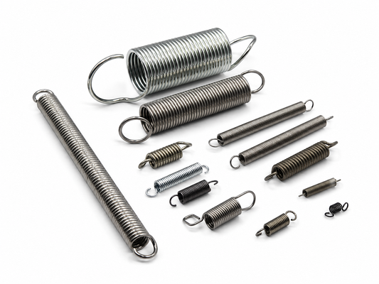 Custom Heavy Duty Tension Spring Coil Extended Hook Nickel Plating